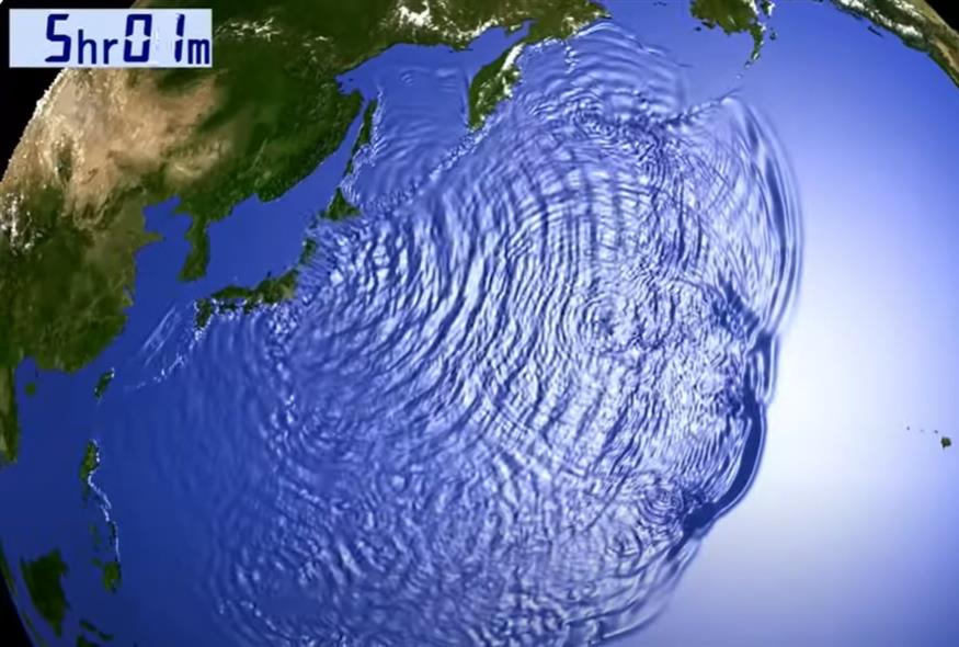 Βίντεο με την εξέλιξη του τσουνάμι μετά τον σεισμό του 2011 στην Ιαπωνία (ΥouTube)