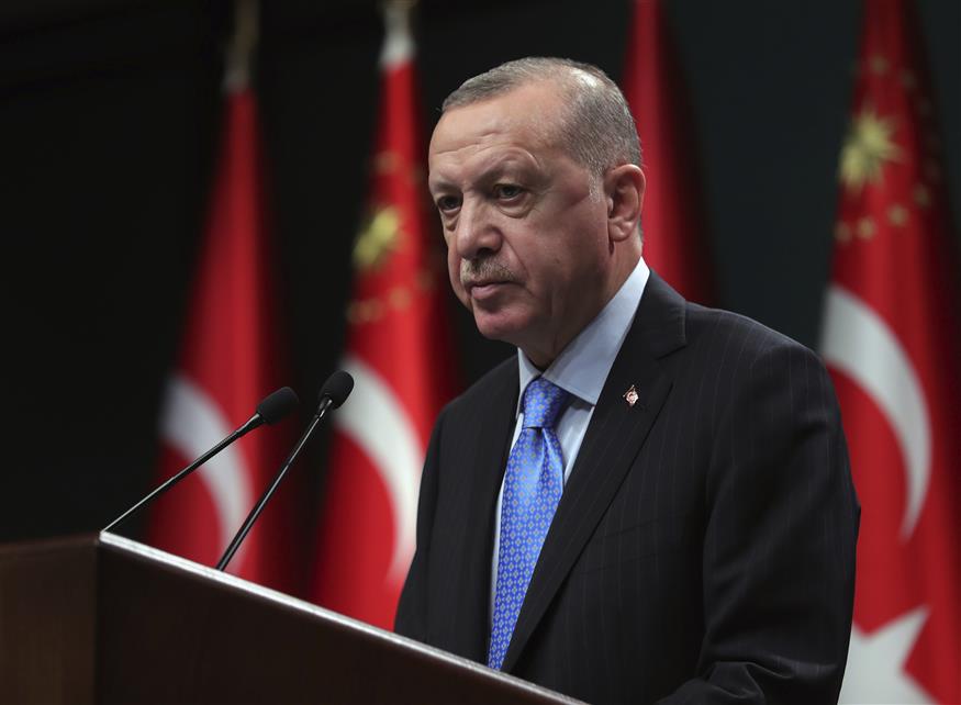 Ο Τούρκος πρόεδρος Ρετζέπ Ταγίπ Ερντογάν (AP)