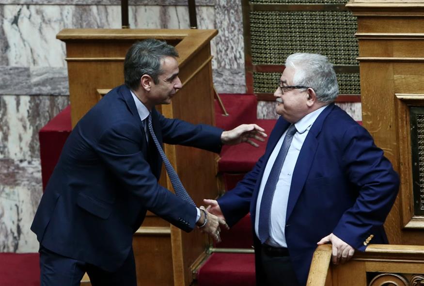 Κυριάκος Μητσοτάκης και Κώστας Τζαβάρας (INTIME NEWS/ΤΖΑΜΑΡΟΣ ΠΑΝΑΓΙΩΤΗΣ)