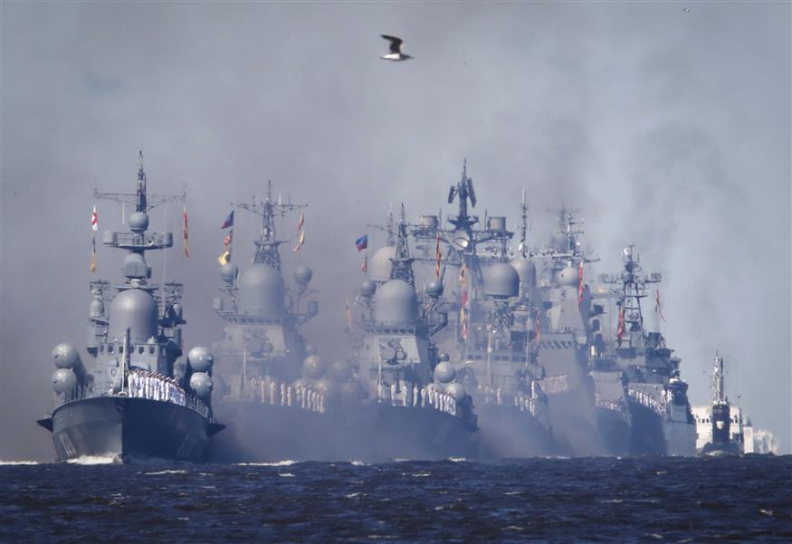Πλοία του ρωσικού ναυτικού (AP Photo/Dmitri Lovetsky, Pool)