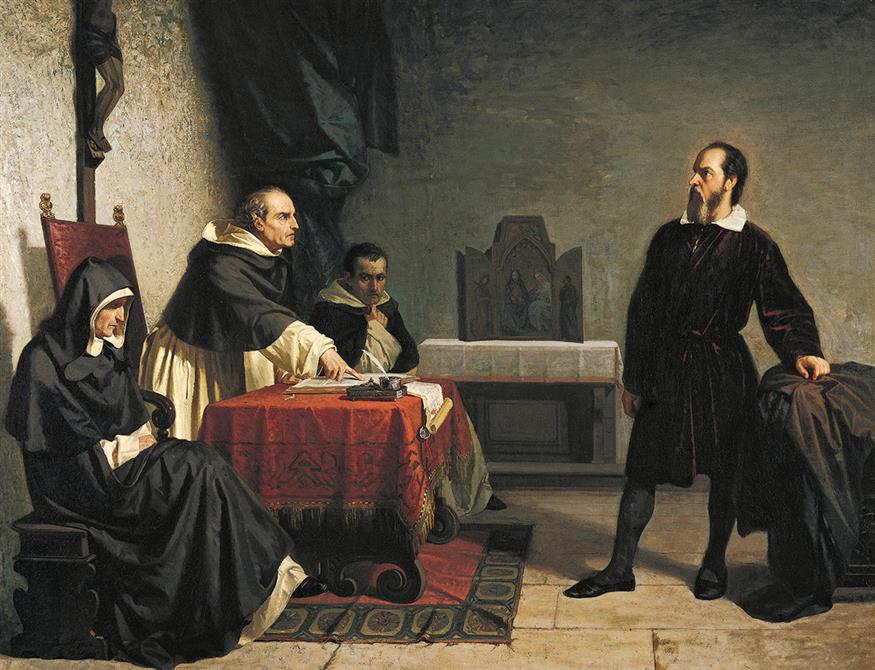 Ο Γαλιλαίος ενώπιον της Ιεράς Εξέτασης (πηγή Wikipedia)