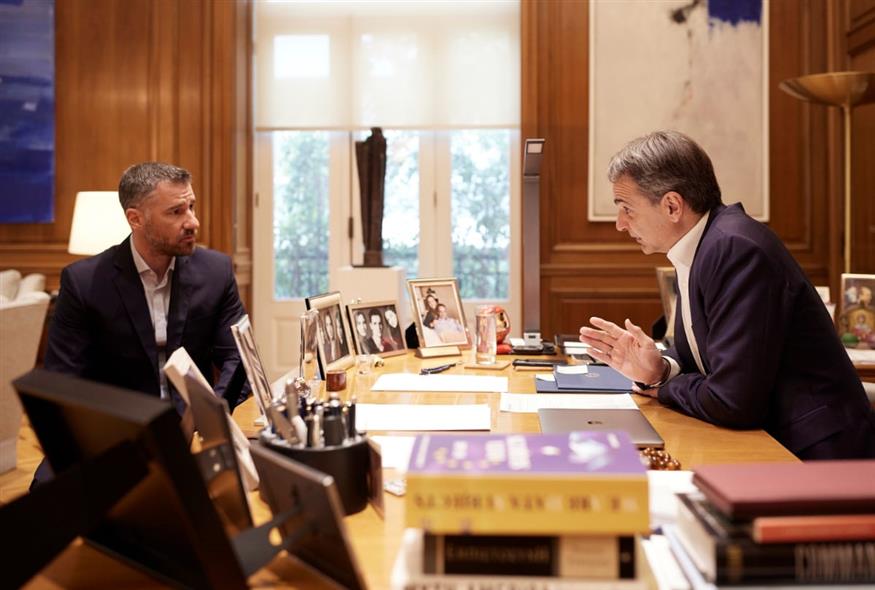 Ο Γιούρκας Σεϊταρίδης με τον Κυριάκο Μητσοτάκη/Γραφείο Τύπου της Νέας Δημοκρατίας