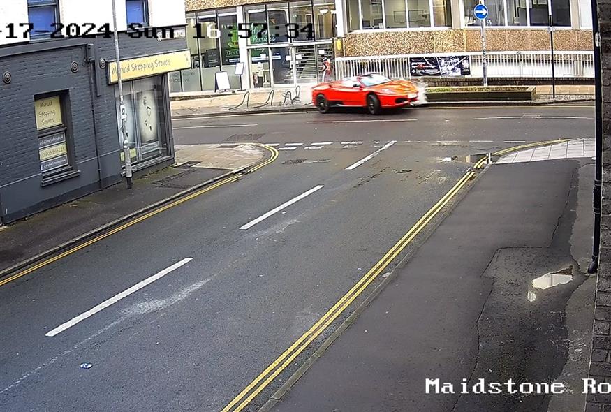 Τρομακτικό τροχαίο με Ferrari (Screenshot)