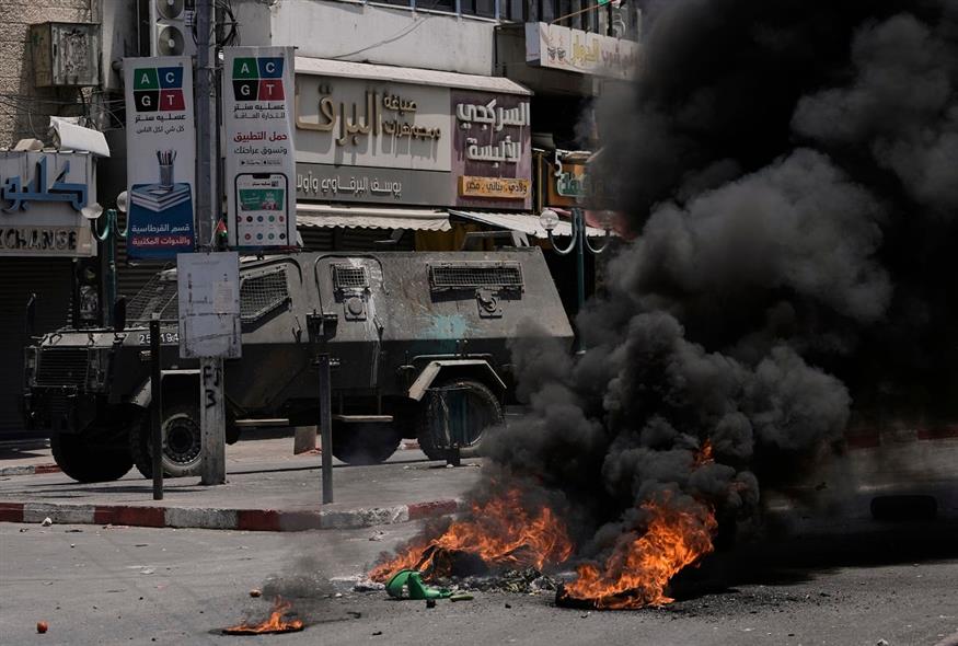Επίθεση του ισραηλινού στρατού στη Δυτική Όχθη (AP Photo/Majdi Mohammed)