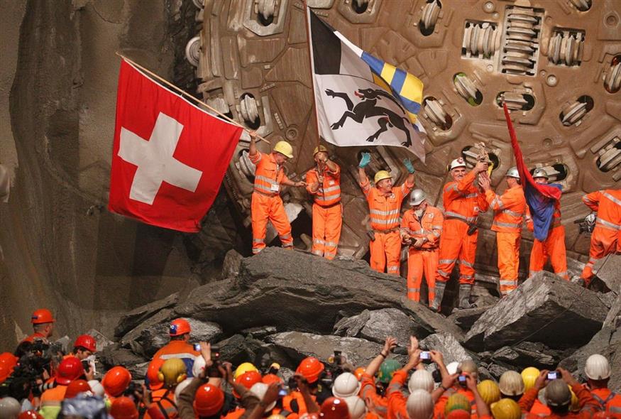 Gotthard Base Tunnel (AP Photo/Christian Hartmann,Pool) Gotthard Base Tunnel (AP Photo/Christian Hartmann,Pool)
