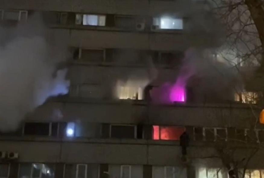 Φωτιά σε ξενοδοχείο στη Μόσχα (Twitter)