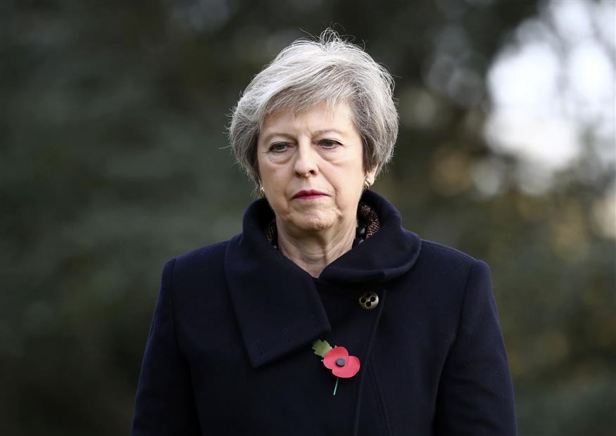 Η Βρετανίδα πρωθυπουργός, Τερέζα Μέι (Gareth Fuller/Pool via AP)
