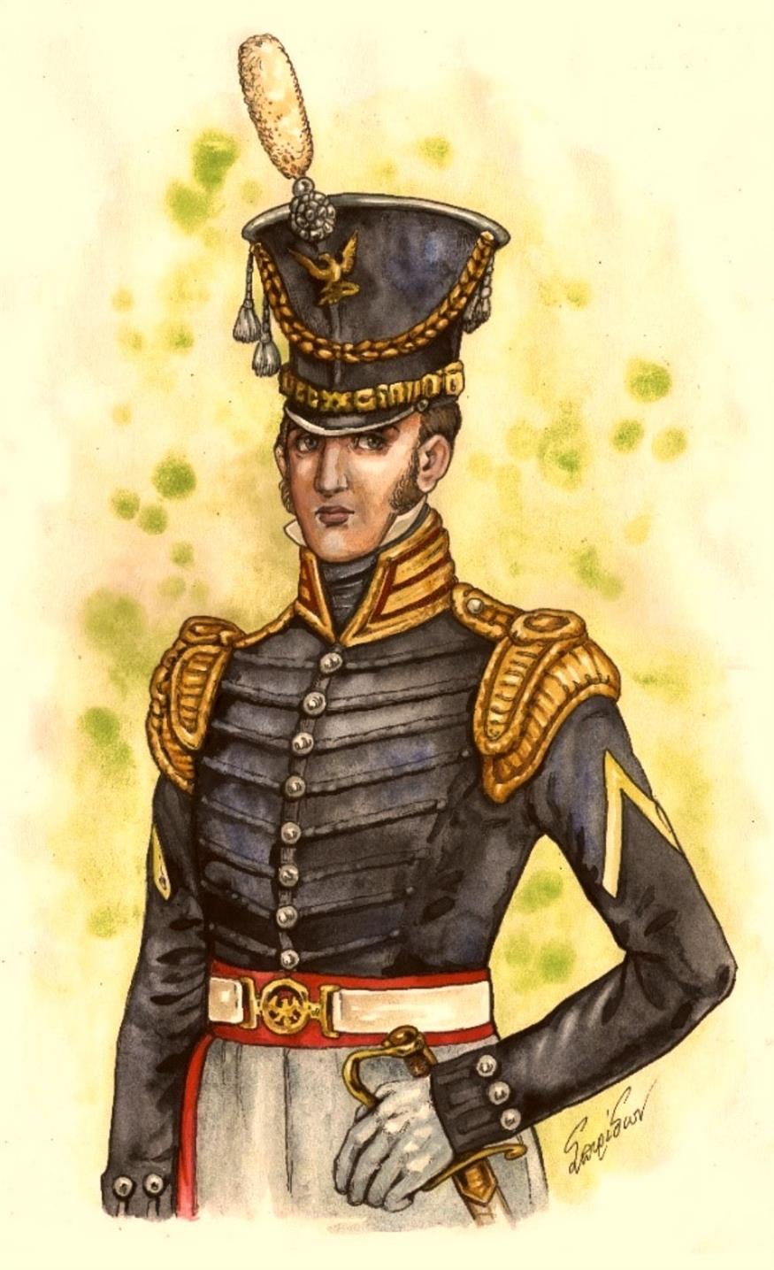 Ο Ουίλιαμ Τάουνσεντ Ουάσιγκτον με στολή Ουσάρου αξιωματικού.