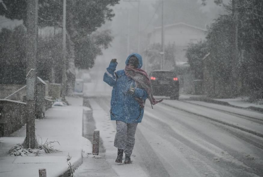 Χιόνια στη Βόρεια Ελλάδα (MIXAΛΗΣ ΚΑΡΑΓΙΑΝΝΗΣ/EUROKINISSI)