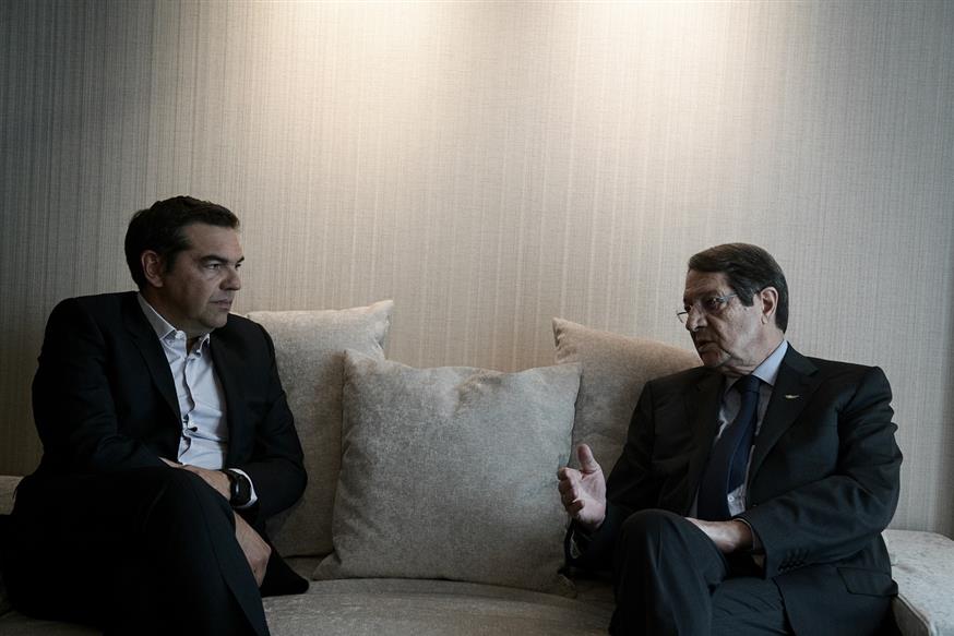 Συνάντηση του προέδρου του Σύριζα Αλέξη Τσίπρα με τον Πρόεδρο της Κύπρου Νίκου Αναστασιάδη την Τρίτη 14 Ιουλίου 2020 (EUROKINISSI / ΤΑΤΙΑΝΑ ΜΠΟΛΑΡΗ)