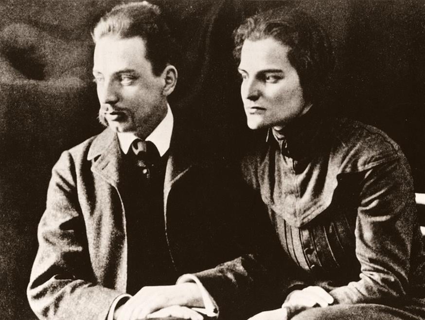 Ο Ρίλκε με τη σύζυγό του, γλύπτρια, Κλάρα Ουέστχοφ