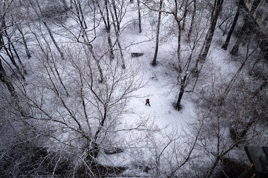 Έντονη χιονόπτωση στη Μόσχα / AP Photo/Alexander Zemlianichenko
