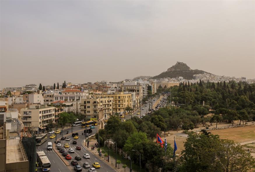 Αφρικανική σκόνη στην Αθήνα/EUROKINISSI