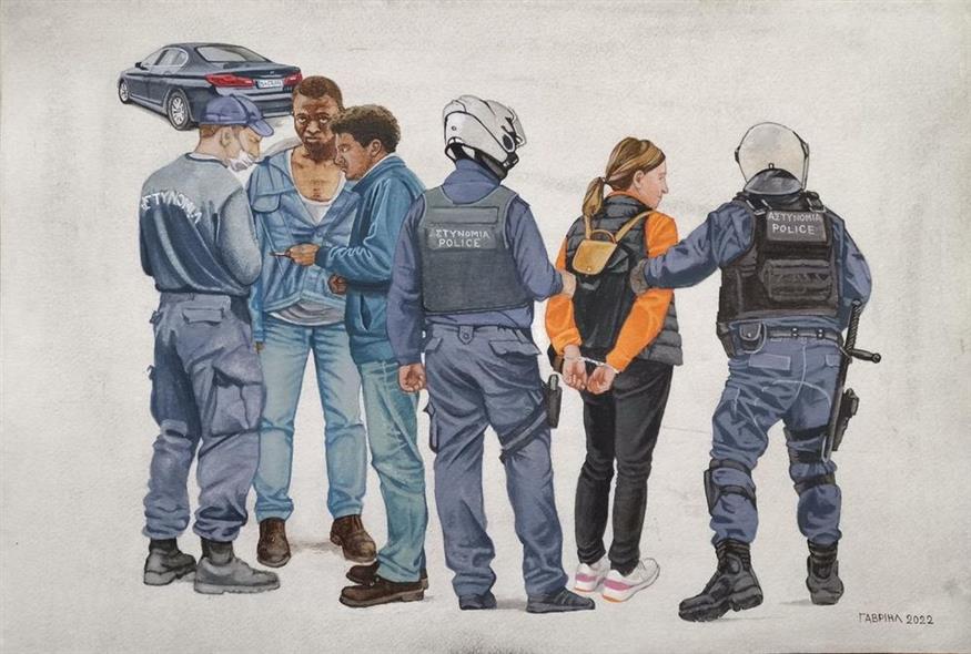Πίνακας ζωγραφικής που απεικονίζει τη σύλληψη της πρέσβειρας της Πορτογαλίας / Facebook