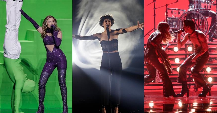 Ελλάδα - Γαλλία - Ιταλία // Eurovision 2021 (Copyright: AP photos)