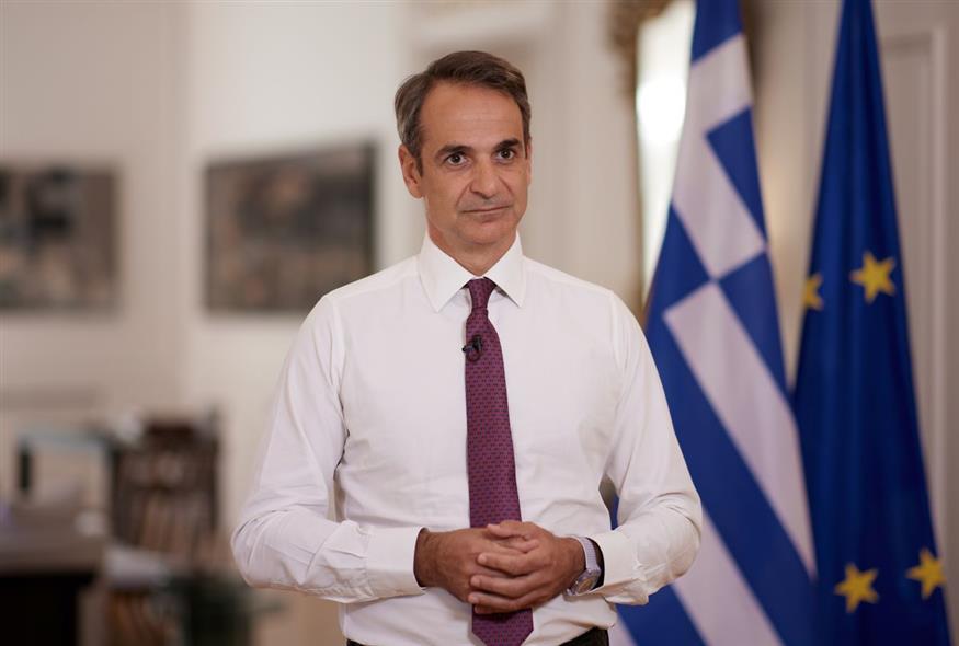 Ο πρωθυπουργός Κυριάκος Μητσοτάκης κατά τη διάρκεια δήλωσης/EUROKINISSI/ΓΡΑΦΕΙΟ ΤΥΠΟΥ ΠΡΩΘΥΠΟΥΡΓΟΥ/ΔΗΜΗΤΡΗΣ ΠΑΠΑΜΗΤΣΟΣ