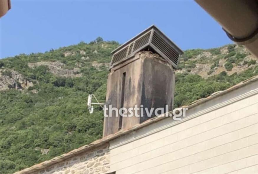 Ζημιές στη Μονή Σίμωνος Πέτρας (thestival.gr)
