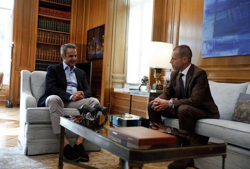 Συνάντηση Μητσοτάκη με τον πρόεδρο της UEFA (Φωτογραφία αρχείου)