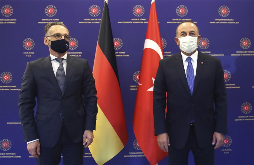 Μεβλούτ Τσαβούσογλου - Χάικο Μαας (Fatih Aktas/Turkish Foreign Ministry via AP, Pool)