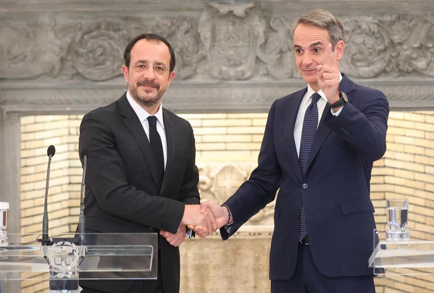 Κυριάκος Μητσοτάκης και Νίκος Χριστοδουλίδης (INTIME NEWS/ΒΛΑΣΣΟΠΟΥΛΟΥ ΙΣΜΗΝΗ)