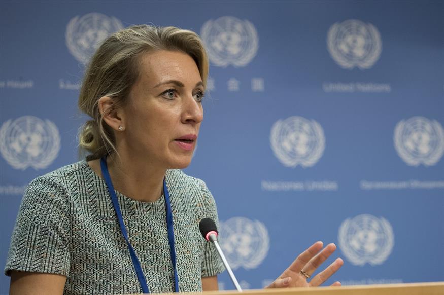 Η εκπρόσωπος του ρωσικού υπουργείο Εξωτερικών Μαρία Ζαχάροβα (AP Photo/Mary Altaffer)