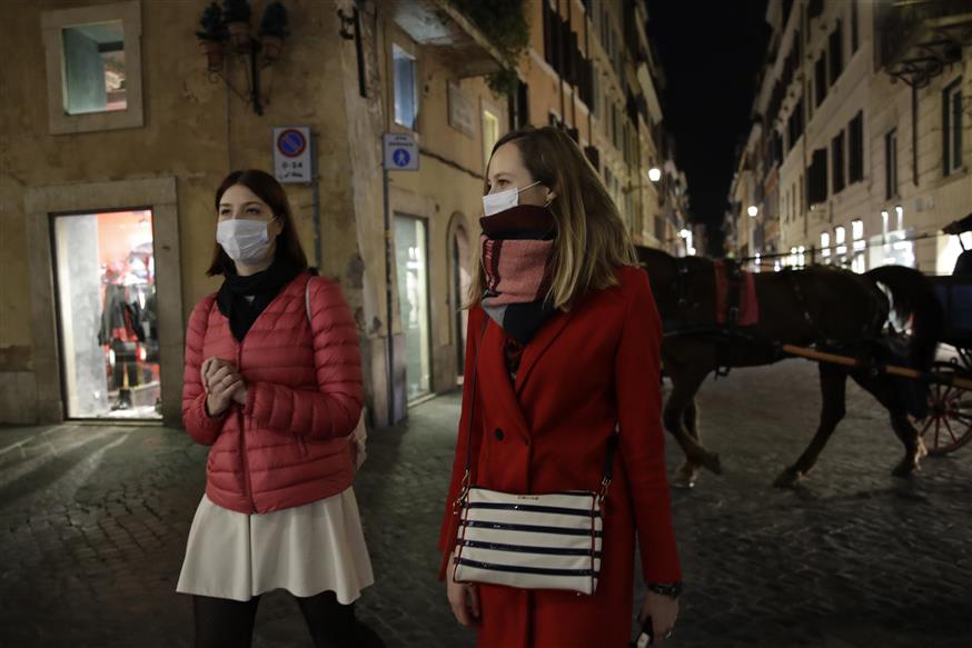 Ο κοροναϊός στην Ιταλία/(AP Photo/Alessandra Tarantino)