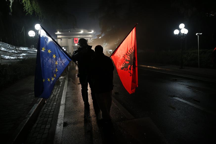 Κοινή επιχείρηση Αλβανίας - Ε.Ε./ (AP Photo/Visar Kryeziu)
