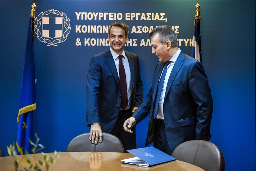 Κ. Μητσοτάκης και Γ. Βρούτσης (Copyright: Eurokinissi)