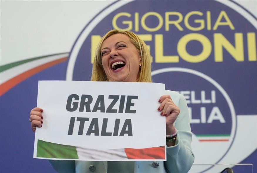 Η νικήτρια των ιταλικών εκλογών Τζόρτζια Μελόνι (AP)