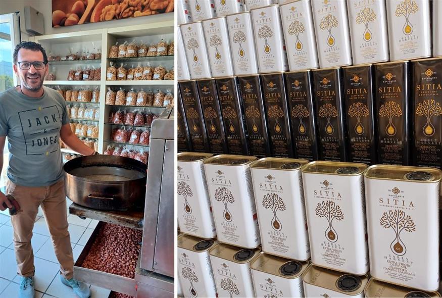 Ολόφρεσκους ξηρούς καρπούς έχει ο Αγαπητός στο καφεκοπτείο Αρετάκης και τοπικά προϊόντα με το σήμα ποιότητας του Γεωπάρκου η Κυψέλη
