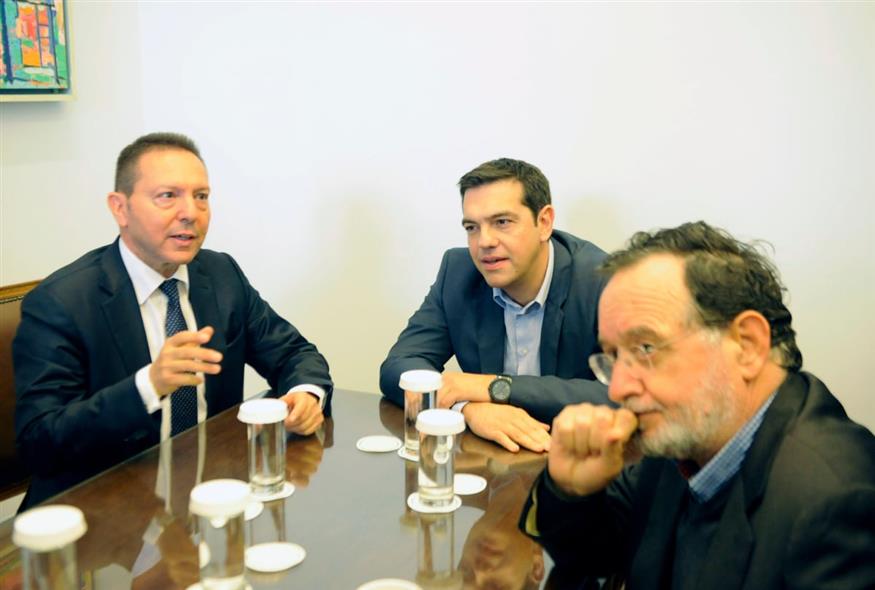 Αλέξης Τσίπρας, Παναγιώτης Λαφαζάνης και Γιάννης Στουρνάρας (EUROKINISSI/ΝΙΚΟΛΑΙΔΗΣ ΓΙΩΡΓΟΣ)
