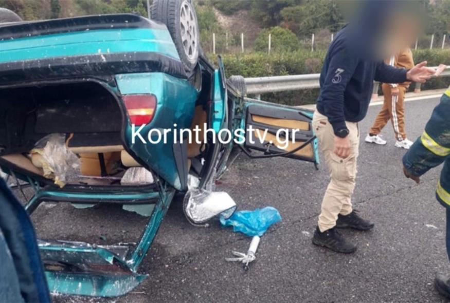 Τροχαίο ατύχημα στην Κορίνθου/korinthostv