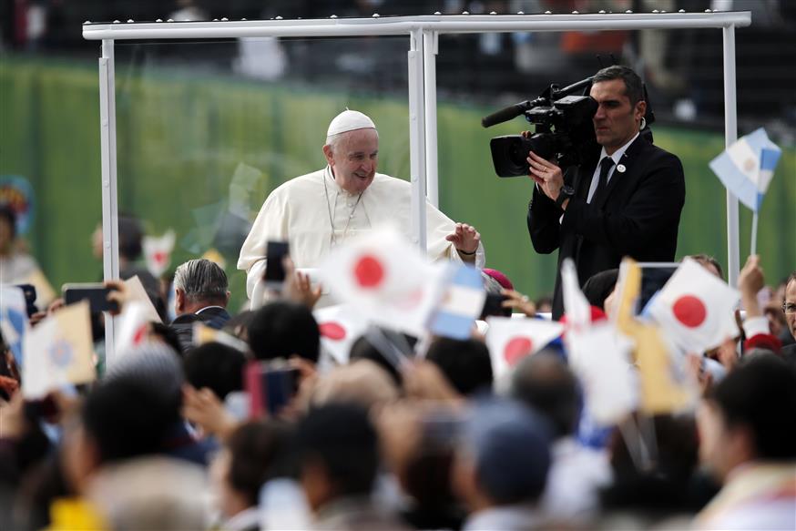 Πάπας Φραγκίσκος/(AP Photo/Kiichiro Sato)