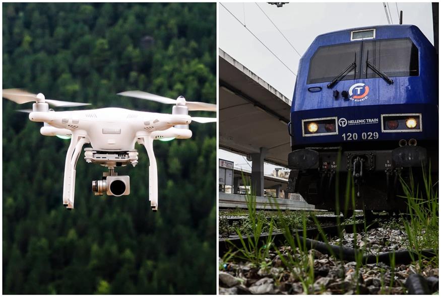 Τρένα - drones (Eurokinissi, pixabay)
