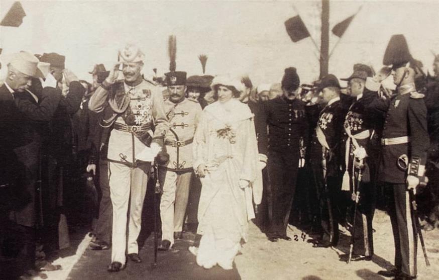 Ο Γουλιέλμος Βιντ, πρίγκιπας της Αλβανίας και η σύζυγός του.