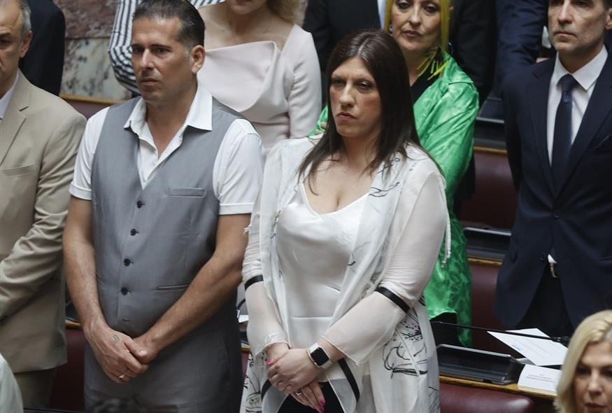 H Ζωή Κωνσταντοπούλου στα έδρανα της Βουλής (Eurokinissi)
