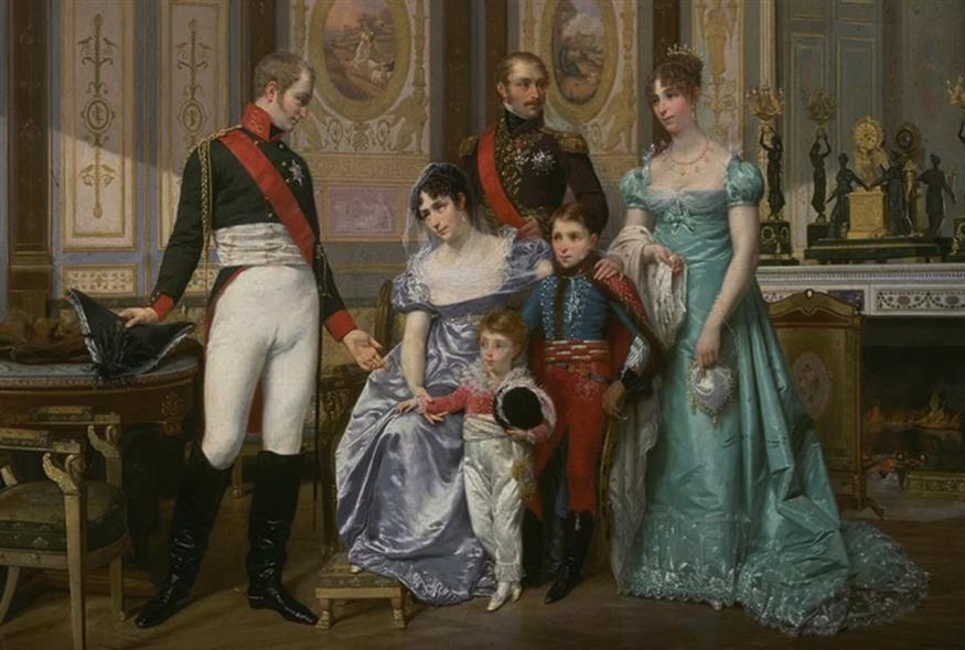 Η Ιωσηφίνα υποδέχεται με τα εγγόνια της και την κόρη της τον Αλέξανδρο Α' της Ρωσίας