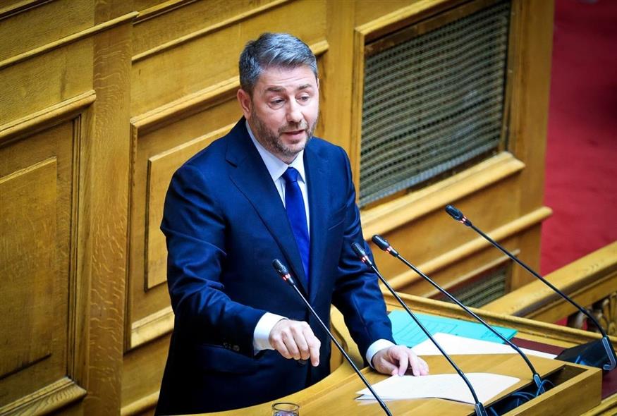 Ο Νίκος Ανδρουλάκης στην Ολομέλεια της Βουλής (Eurokinissi)