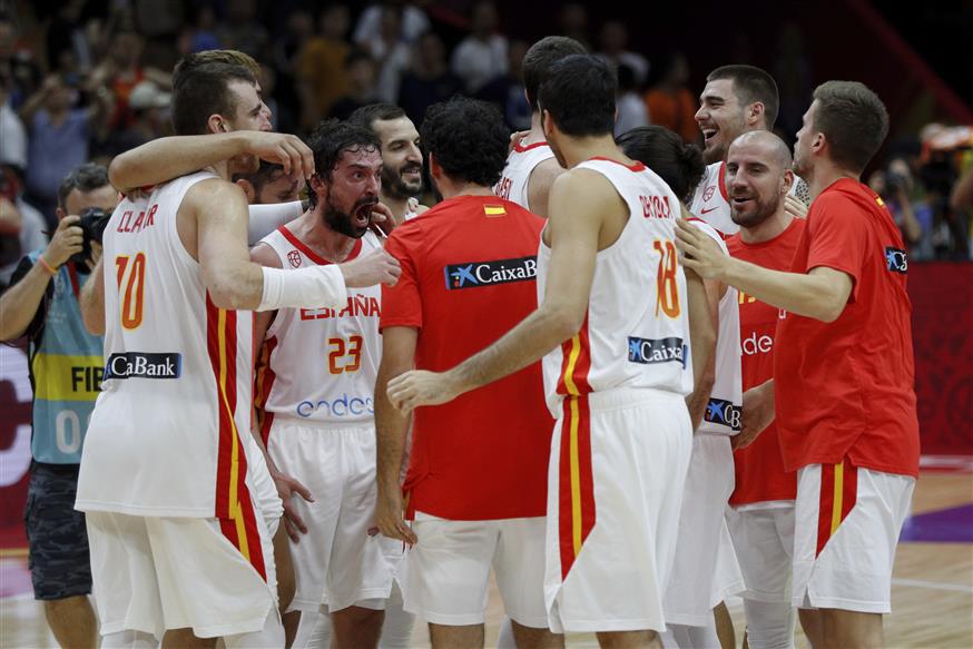 Η Ισπανία πρόκριθηκε στην 4άδα του Μουντομπάσκετ (AP Photo/Andy Wong)