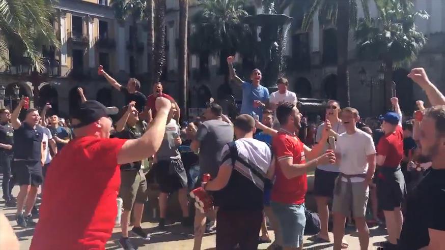 Οι οπαδοί της Λίβερπουλ έκαναν αισθητή την παρουσία τους στην Βαρκελώνη