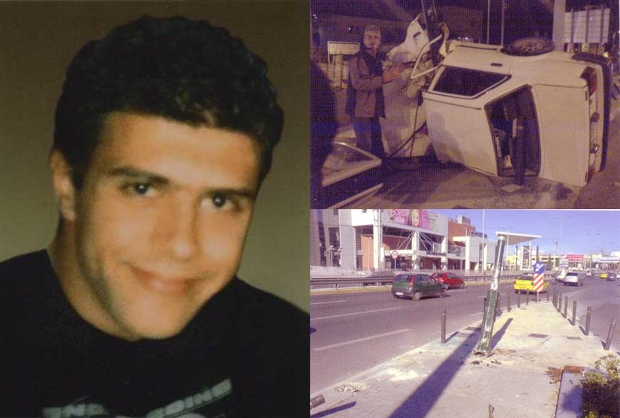 Δεκέμβριος 2005 - Το αυτοκίνητο του Γιάννη Σταυρουλάκη προσκρούει στην παράνομη διαφημιστική πινακίδα, με αποτέλεσμα ο άτυχος νέος να σκοτωθεί (Πηγή φωτο: andriotakis.com)