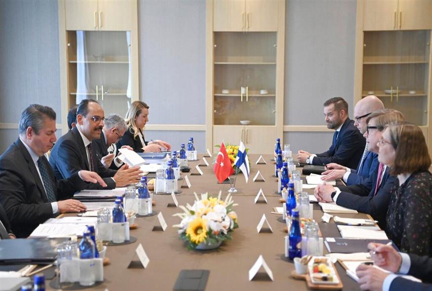 Οι συνομιλίες με την Φινλανδία και τη Σουηδία στην Άγκυρα/Turkish Presidency via AP
