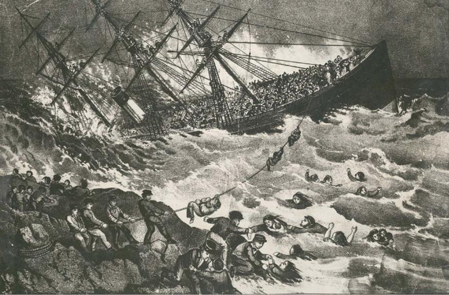 Την Πρωταπριλιά του 1873, το «Atlantic» καρφώθηκε σε ύφαλους