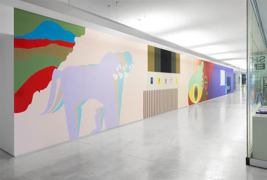 Άποψη εγκατάστασης από το έργο του Kasper Bosmans, «The Fuzzt Gaze / Το Θολό Βλέμμα», 2025 (Copyright: Πάρις Ταβιτιάν)