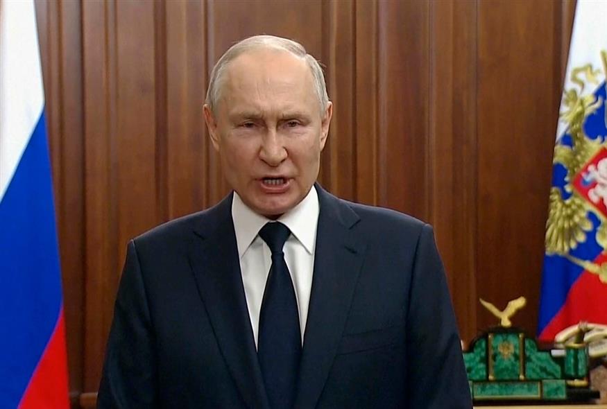 Πρώτο διάγγελμα Πούτιν μετά την απόπειρα ανταρσίας της Βάγκνερ (Russian Presidential Press Service via AP)