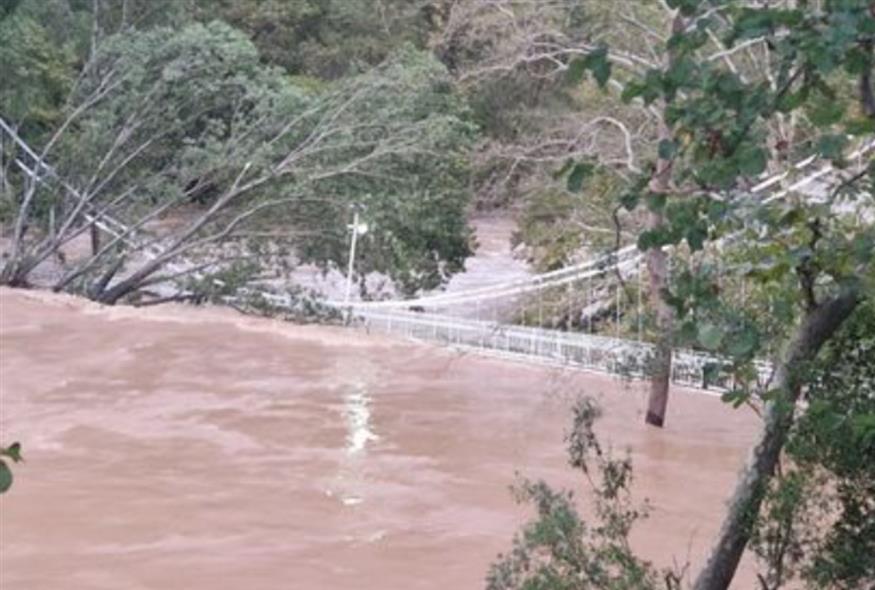 Τα 18 μέτρα έφτασε το νερό στην κοιλάδα των Τεμπών/Μανώλης Γεώργιος facebook