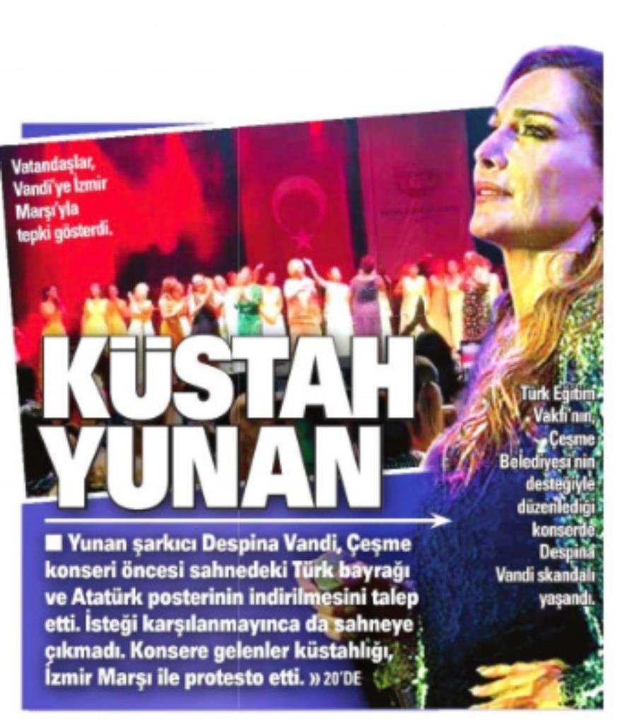 Τούρκικη εφημερίδα - Aksam