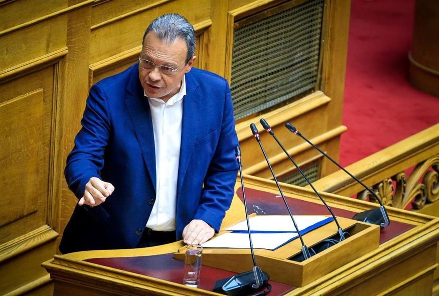 Ο Σωκράτης Φάμελλος στο βήμα της Βουλής (Eurokinissi)