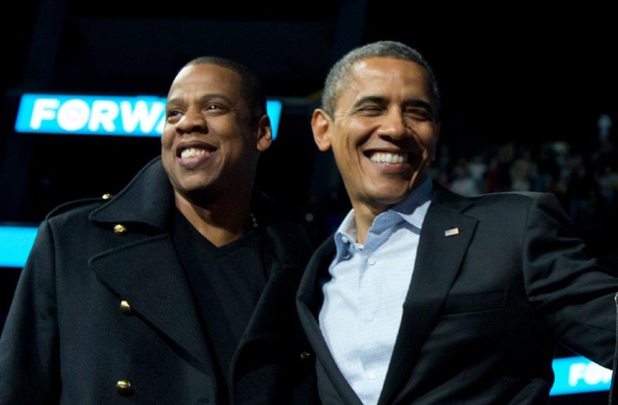Jay-Z και Μπαράκ Ομπάμα (AP Photo/Carolyn Kaster)