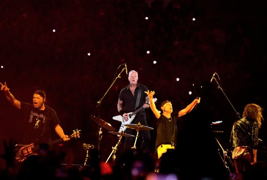 Στιγμιότυπο από το live των Metallica στο ΟΑΚΑ (AP Photo/Thanassis Stavrakis) Στιγμιότυπο από το live των Metallica στο ΟΑΚΑ (AP Photo/Thanassis Stavrakis)